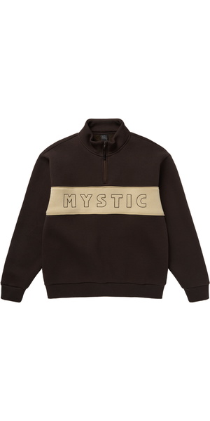 2025 Mystic Slate Half Zip Sweat 35104.260315 - Dark Brown